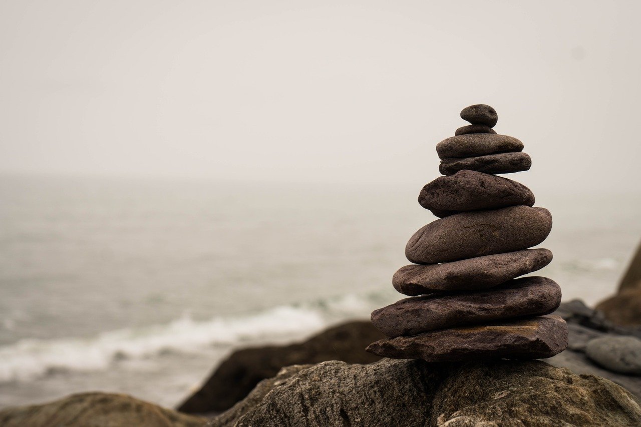 balance, stone, nature